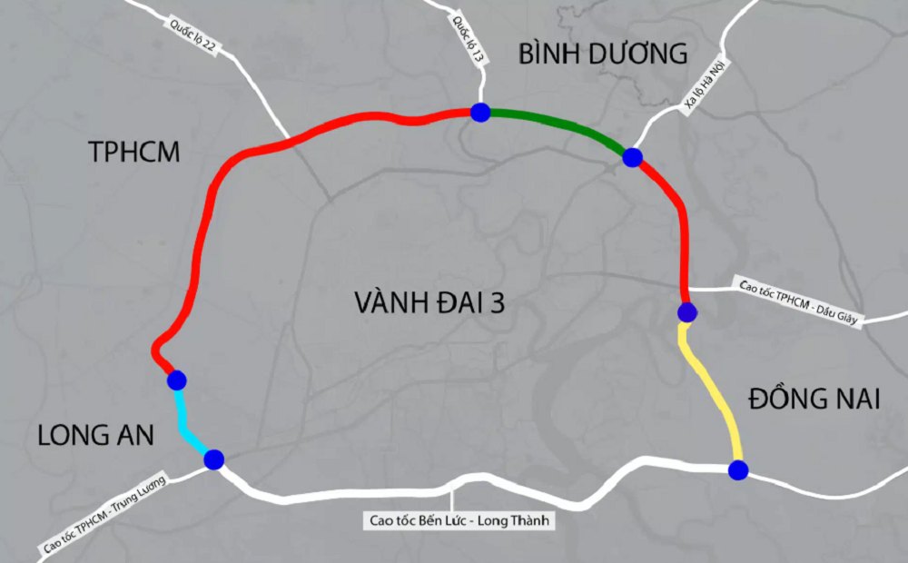 Vành đai 3 TP Hồ Chí Minh dự kiến khai thác từ 2026