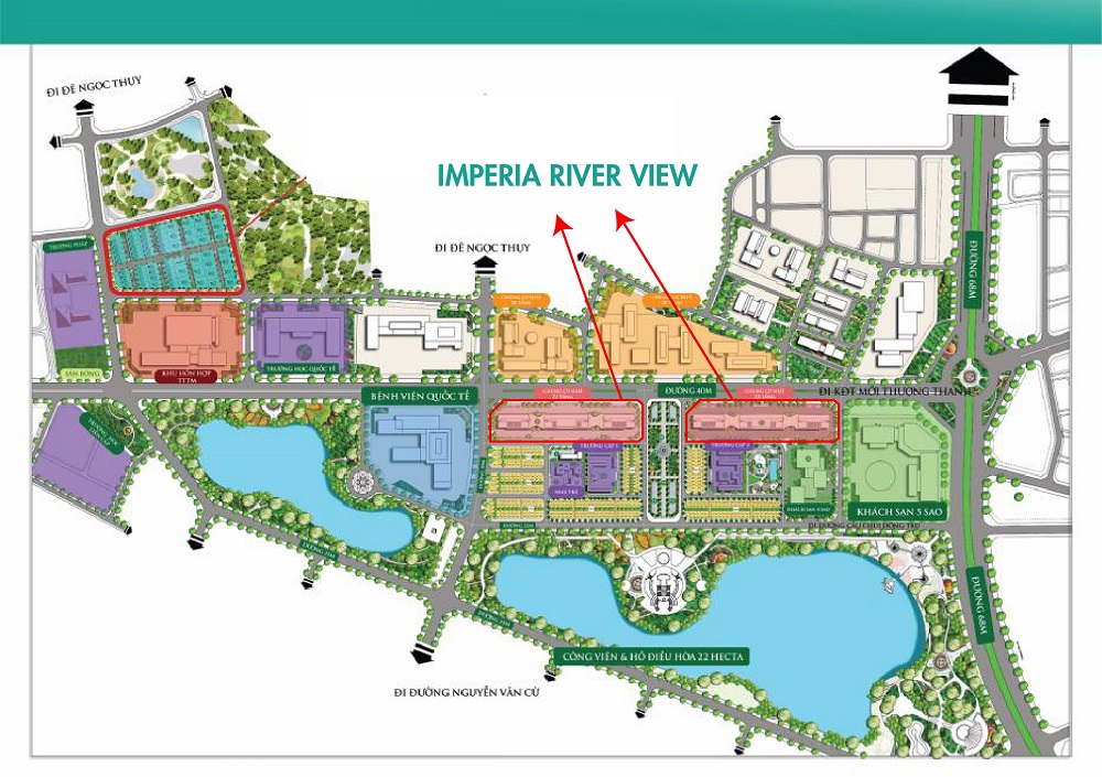 Imperia River View sở hữu vị trí đắc địa với kết nối giao thông thuận tiện